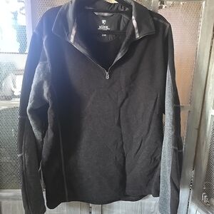 Kuhl Black and Steel Fleece 1/4 Zip Up Sweater, Sz Large, NWOT